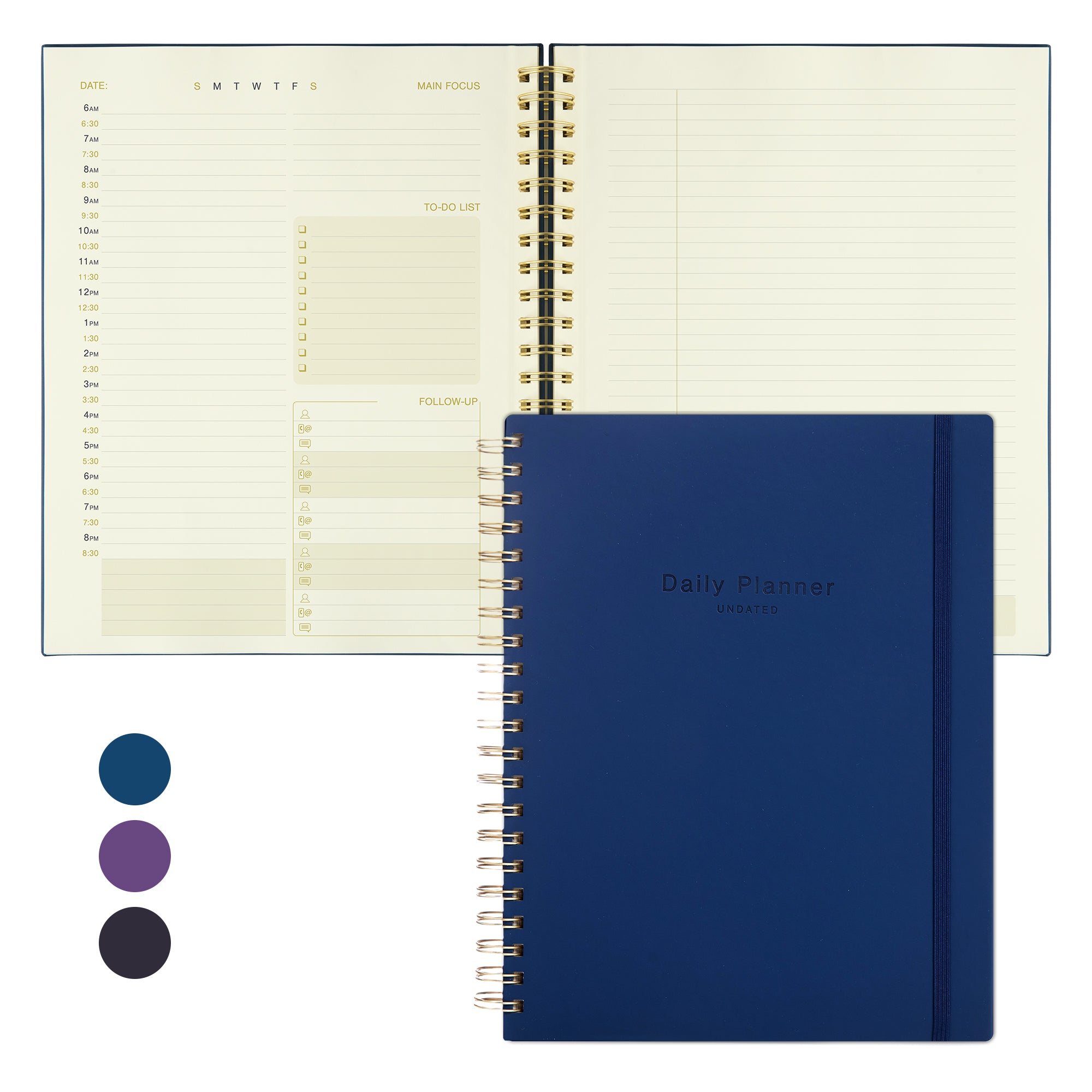 Undated Daily Planner (2025-2027) InspireLux Collection – AuroPlanner