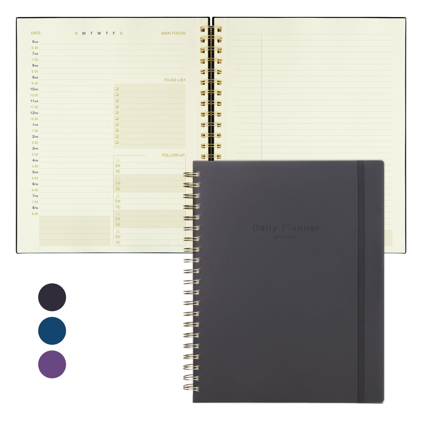 Undated Daily Planner (2025-2027)  InspireLux Collection
