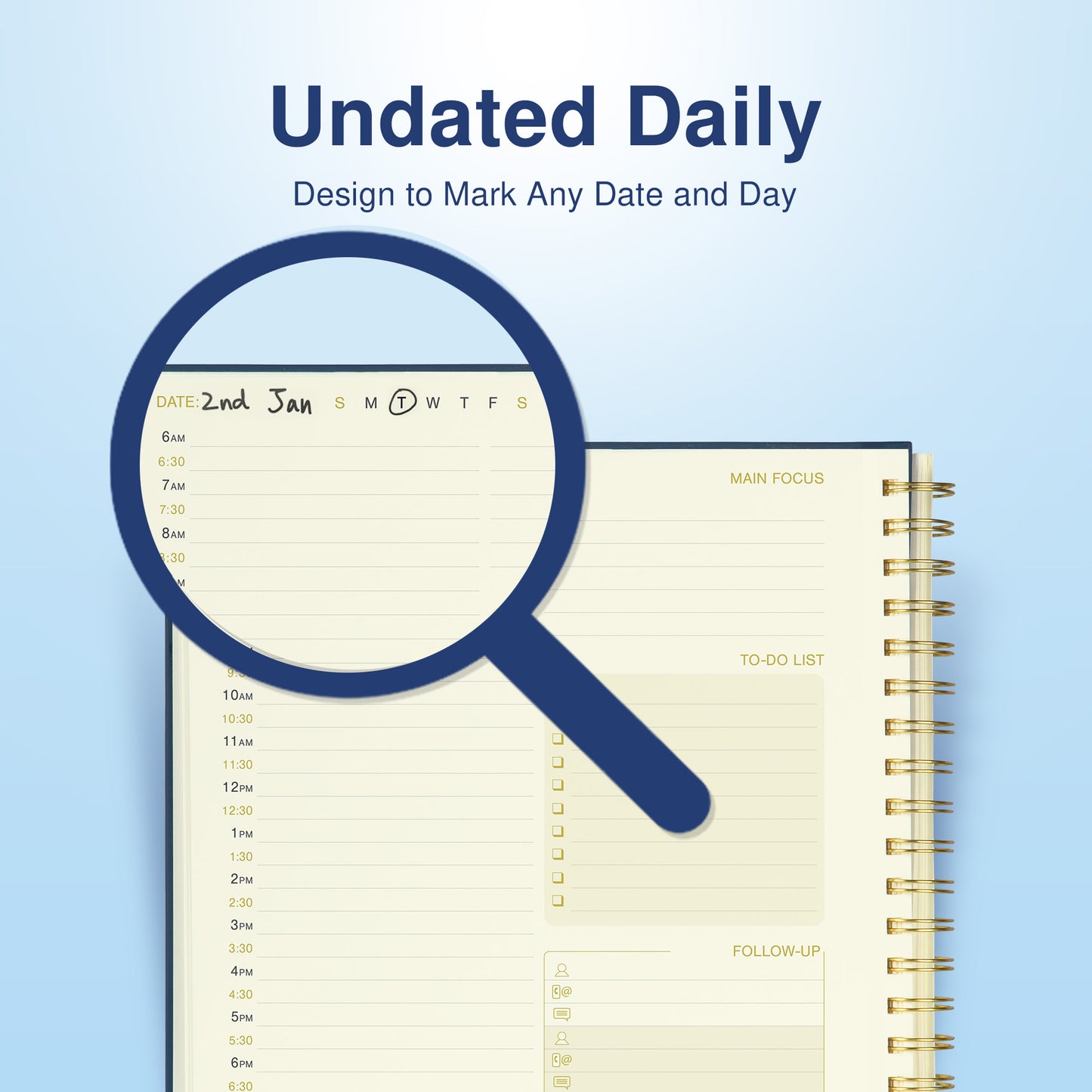 Undated Daily Planner (2025-2027)  InspireLux Collection