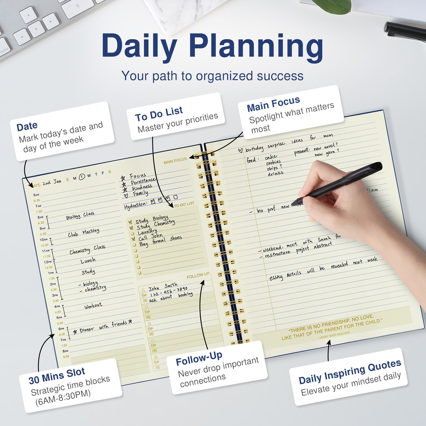 Undated Daily Planner (2025-2027)  InspireLux Collection