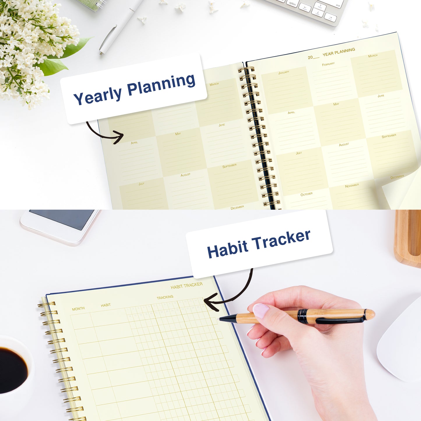 Undated Daily Planner (2025-2027)  InspireLux Collection